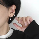 fashion simple plain stainless steel cube pendant earrings wholesalepicture8