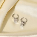 fashion simple plain stainless steel cube pendant earrings wholesalepicture9