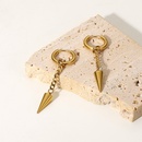 fashion 14K gold stainless steel hanging rivets triangle cone earrings wholesalepicture8