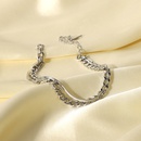 new fashion simple silver Cuban flat snake doublelayer stainless steel braceletpicture6