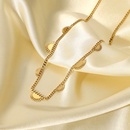 retro 18K goldplated stainless steel sun tassel Cuban chain necklacepicture8