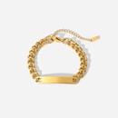 Cuban stainless steel goldplated ladies mens hiphop bracelet jewelrypicture10