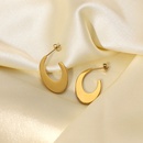 simple geometric Cshaped 14K goldplated stainless steel earringspicture6