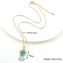 simple goldplated microinlaid zircon cross smiley face expression drip oil necklacepicture11