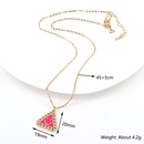 cartoon dripping oil electroplating triangle smiley face pendant copper necklace wholesalepicture9