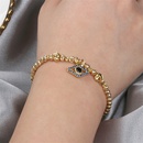 Fashion creative Turkey devil eye diamond adjustable faceted gold bead copper braceletpicture6