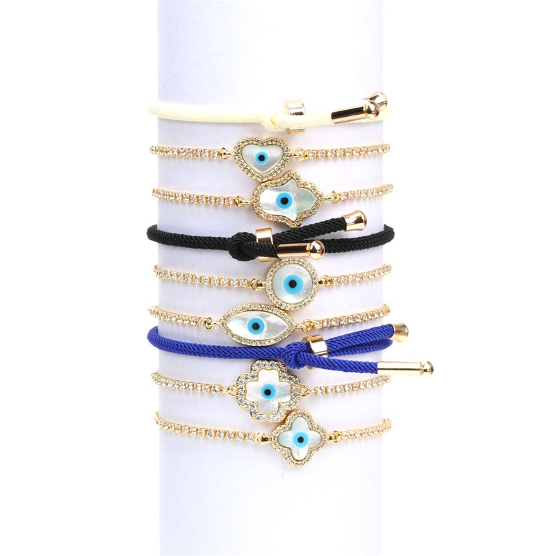 microencrusted devils eye shell blue Milan copper bracelet jewelry wholesale