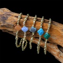 new semiprecious stone fourleaf clover bracelet simple copper goldplated bead braceletpicture9