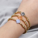 new semiprecious stone fourleaf clover bracelet simple copper goldplated bead braceletpicture7