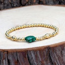 new semiprecious stone fourleaf clover bracelet simple copper goldplated bead braceletpicture10