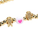 retro copperplated real gold diamonds heart shaped dripping oil elastic copper braceletpicture10