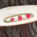 fashion color fivepointed star heartshaped oil drip copper bracelet simplepicture9