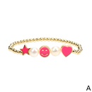 fashion color fivepointed star heartshaped oil drip copper bracelet simplepicture10