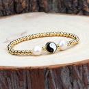 new tai chi yin and yang dripping oil copper bracelet handmade beaded pearl jewelrypicture7