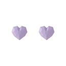 Changchun flower basket purple multifaceted heart shaped square stud alloy earringspicture11