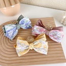 Sweet hit color tiedye fabric big bow hairpin back head grab clippicture7