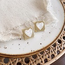Retro girl transparent cute color sequins heart shaped square sweet alloy earringspicture11