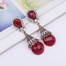 fashion water drop retro contrast color inlaid rhinestone drop earrings wholesalepicture7
