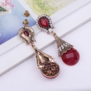 fashion water drop retro contrast color inlaid rhinestone drop earrings wholesalepicture8