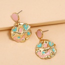 new fashion geometric wave dot stripe oil drop retro exaggerated alloy round earringspicture7