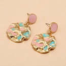 new fashion geometric wave dot stripe oil drop retro exaggerated alloy round earringspicture8