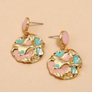 new fashion geometric wave dot stripe oil drop retro exaggerated alloy round earringspicture9
