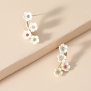 color retention gold diamond crystal diamond flower womens alloy stud jewelry wholesalepicture7
