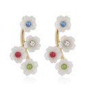 color retention gold diamond crystal diamond flower womens alloy stud jewelry wholesalepicture10