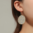 fashion new multilayer sequin simple retro hollow heart round iron alloy earringspicture6