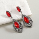 fashion contrast color inlaid diamond red crystal drop earrings wholesalepicture6