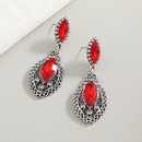 fashion contrast color inlaid diamond red crystal drop earrings wholesalepicture7