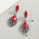 fashion contrast color inlaid diamond red crystal drop earrings wholesalepicture8
