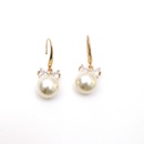 simple fashion pearl earrings bow sweet diamond alloy earringspicture9