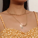 Fashion New Valentines Day Hollow Chain Doublelayer Alloy Necklacepicture7