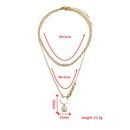 Fashion New Valentines Day Hollow Chain Doublelayer Alloy Necklacepicture10