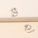 Fashion cute geometric earrings simple retro pearl alloy earringspicture7