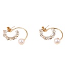 Fashion cute geometric earrings simple retro pearl alloy earringspicture10