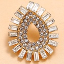 Fashion geometric full diamond drop simple exaggerated alloy earrings studpicture10