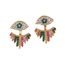 fashion creative geometric retro court exquisite diamond devil eye earrings alloy studpicture11