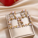 Fashion new Bohemian retro wispy alloy color diamond geometric stud earrings wholesalepicture7