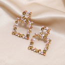 Fashion new Bohemian retro wispy alloy color diamond geometric stud earrings wholesalepicture9
