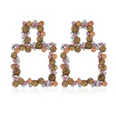 Fashion new Bohemian retro wispy alloy color diamond geometric stud earrings wholesalepicture10