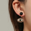 fashion exaggerated simple retro three wearing devil eye earrings alloy studpicture5