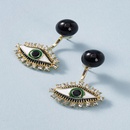fashion exaggerated simple retro three wearing devil eye earrings alloy studpicture6