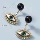 fashion exaggerated simple retro three wearing devil eye earrings alloy studpicture7