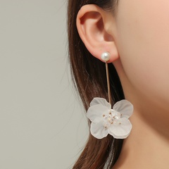 Fashion  female new summer cute flower long alloy earrings