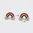Summer new fashion simple exquisite diamondstudded rainbow alloy earrings studpicture7