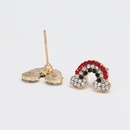 Summer new fashion simple exquisite diamondstudded rainbow alloy earrings studpicture8