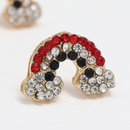 Summer new fashion simple exquisite diamondstudded rainbow alloy earrings studpicture9