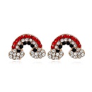 Summer new fashion simple exquisite diamondstudded rainbow alloy earrings studpicture10